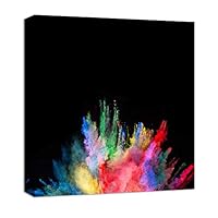 Canvas Wall Art Colorful Powder Canvas Prints Home Artwork Decoration for Living Room,Bedroom - 12x12 inches