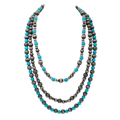 iSPECIAL Multicolored Rhinestone natural bead necklace for women elevate your accessory game and exudes bohemian charm and unique beauty with colors and textures (BOHO Colorful) - Used condition - US$8.20