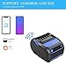 Mobile Thermal Label/Receipt Printer, Meihengtong Handheld 2 Inches 58mm Mini Portable Bluetooth 4.0 Label Printer Wireless with Rechargeable Battery, Compatible with Android/iOS, 2 Rolls Paper Insidethumb 1