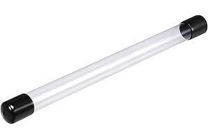 MECCANIXITY Clear Storage Tube 23x25mm Small Plastic Round Tubing with Caps Rigid Bottle Container 300mm/12 Inch for Item Stored