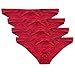 WINDAY Men Briefs Breathable Ice Silk Triangle Bikinis and Briefs D318 XL/US L 4-Pack Red
