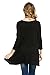 Frumos Womens Tunic Top for Leggings Round Neck T Shirts Black 3X-Large