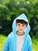 Mudder Children Raincoat Portable Raincoat Rain Poncho with Hoods and Sleeves (Blue)