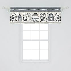 Ambesonne Farmhouse Window Valance Pack of