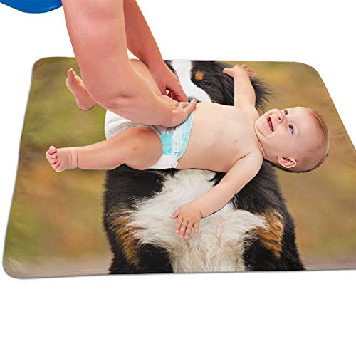 V5DGFJH.B Baby Portable Diaper Changing Pad Bernese Mountain Dog Urinary Pad Baby Changing Mat 31.5" x25.5''