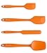 Hummingbird PS Silicone Spatula Set - Rubber Spatulas Silicone Heat Resistant for Non Stick Cookware - Kitchen Utensils for Baking, Mixing, Cooking - One Piece Design - Stainless Steel Core - Orange