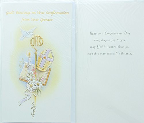 Children's First Communion Greeting Card from Sponsor. Includes envelope.