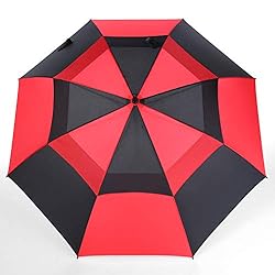 MRTLLOA 72 Inch Automatic Open Red/Black Golf