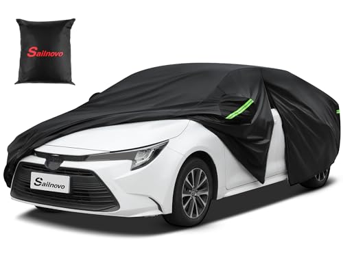 Sailnovo Outdoor Car Cover 7 Layers Car Cover for Toyota Outdoor UV Protection with Zip, Universal Fit (530 x 198 x 120 cm)