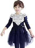EGELEXY Girls Toddler Princess Long Sleeve Tulle Tutu Mini Dress