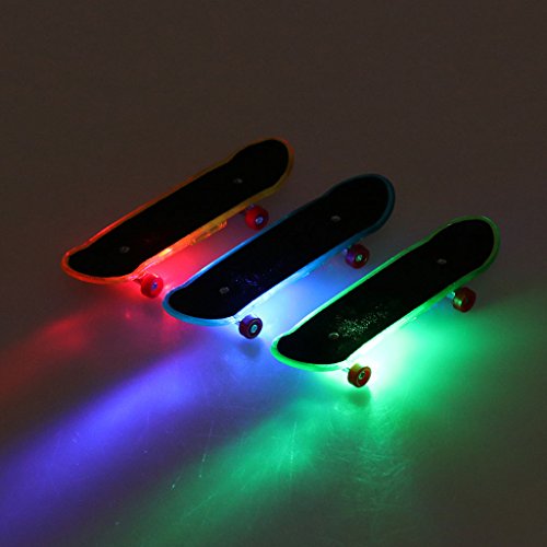 Forgun 2pcs LED Mini Skateboard Finger Board Tech Deck Kids Toy Gifts Baby Toy