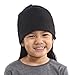 Tough Headwear Kids Fleece Winter Beanie Hat - Cold Weather Midweight Beanie for Girls & Boys - Ultimate Thermal Retention Black