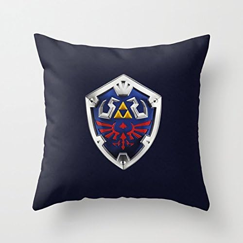 MostFans Throw Pillow Case ZELDA MASTER SHIELD Washable Removable Pillow Cover For Home & Hotel Collection Size 18 x 18 Inch