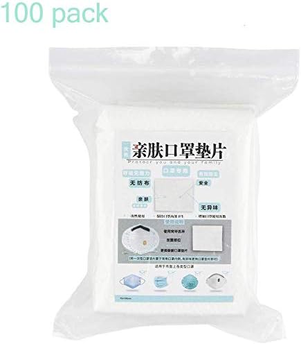100 PCS 3 Layer Disposable N95 Activated Carbon Filter Face Mask Pad. Mask Gasket, Safety Anti Dust Breathable Disposable Mouth Face Mask Replacement Pad,Comfortable Filter Protection Mask Cotton Mat