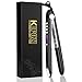 KIPOZI Pro Flat Iron with Titanium Plate 1Inch Hair Straightener for All Hair Types 450 Degrees Heat Up Fast Anti Frizz Black