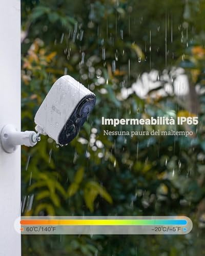 4G LTE Telecamera Esterna Interna con SIM Scheda No Wi-Fi Senza Fili