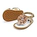 Voberry Baby Infant Girls Flower Pearl Princess Sandals Soft Sole First Walker Crib Shoes (0~6 Month, Khaki)