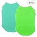 Chol&Vivi Dog Clothes, 2pcs Soft Cotton T-Shirts for Small, Medium, Large, Extra Large Dogs (Light Blue and Green, M (18