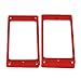 Yibuy 90 x 45mm Red Curved Humbucker Pickup Frame Mounting Rings for Electric Guitar Set of 2