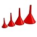 Plastic Funnel Set, mAuto Assorted Sizes Car Funnel Set – Red
