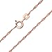 Bling Jewelry Thin Singapore Link Chain 1.5 MM 020 Gauge for Women Necklace Rose Gold Plated .925 Sterling Silver Made in Italy 16 Inch