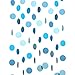 Sky Blue Paper Garland Circle Dots Hanging Happy Birthday Baby Boy Shower Wedding Party Decoration, 2 inch, 26 feet in Total