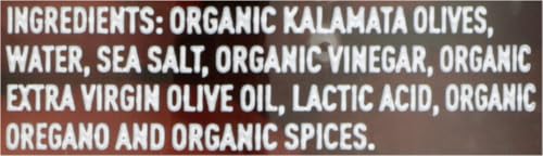 MARIO CAMACHO GREEK ORGANIC KALAMATA PITTED WITH OREGANO AND TOUCH OF OLIVE OIL, 6.25 OUNCE (PACK OF 6)