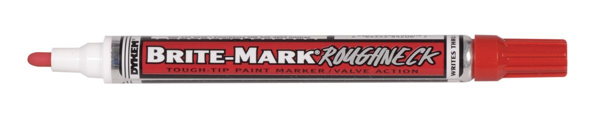 Brite-Mark Rough Neck Tough Tip Marker, red