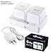 Charging Station for Arlo Rechargable Batteries (2 Ports White) - for Arlo Security Light & Arlo Pro Smart Home Cameras & Arlo Pro 2 & Arlo Go Batteries VMA4410 ALS1101 ALS1101 by Sully