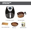Power Air Fryer XL 3.2 Litre - Chip Fryer, Portable Oven, Oil Free Hot Air Health Fryer with Baking Tray (1500W) Black