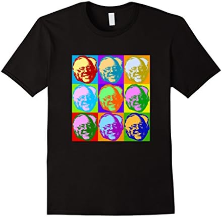 Men's Bernie Sanders Pop Funny Andy Warhol T-shirt Tee 2XL Black