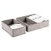 mDesign Fabric Drawer Organizer Bins, Kids/Baby Nursery Dresser, Closet, Shelf, Playroom Organization, Hold Clothes, Toys, Diapers, Bibs, Blankets, Lido Collection, Set of 2, 2 Pack, Linen/Tan