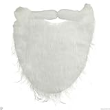 White Full Beard and Mustache Costume Accessory
