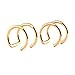 SummShine Surgical Steel Non-Pierced Clip On Earrings Fake Ear Nose Cartilage Cuff Ring (Gold (1.0 * 7mm))