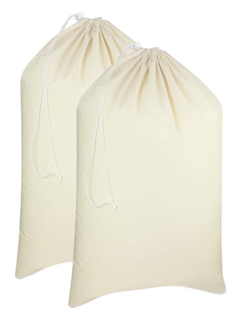 Extra Large Heavy Duty Laundry Bags 2 Packs of 100 Cotton Canvas