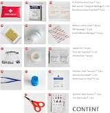 Luxiremi Medi Mini First Aid Kit 14 Kinds 74 Pieces Red Portable Medical Kit view 6