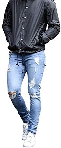 Mens Skinny Jeans Pant Casual Trousers Denim Stretch Pencil Pants Plus Size