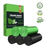 4 Gallon Small Trash Bags Compostable Trash Bags, Thicken 0.76Mils Recycling Bags, Unscented Strong Compostable Trash Bags for Office,Home,Bathroom,Bedroom,Car,Kitchen,Pet Trash Can Liners ...