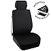 Elantrip Waterproof Car Seat Cover Protect Neoprene Non-Slip Universal Auto Front Seat Protector (1PC,Black)