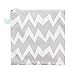 Bumkins Sandwich Bag / Snack Bag, Reusable Fabric, Washable, Food Safe, BPA Free, 7x7 – Gray Chevron