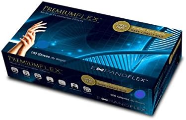 PremiumFlex X-SMALL Cobalt Blue Powder Free Nitrile Examination Gloves, 9.5" Length,  4 mils, Finger Textured