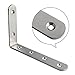 Alise 4mm Thick Shelf Brackets,Floating Shelves Bracket Heavy Duty L Brackets Corner Brace for Walls Wood Board,6X4 Inch Stainless Steel Brackets for Shelves,Brushed Nickel 4 Pcs