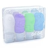 Dot&Dot Travel Bottles - 2 oz Leak Proof Travel Containers for Travel Size Toiletries