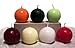 Biedermann & Sons 8-Hour Long Burning Unscented Round Ball Candles, Burgundy, 2.5 Inch - Set of 4