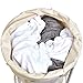 Amazon Basics Commercial Round Laundry Hamper Rolling Cart with Removable Basket Liner, Large, Beige
