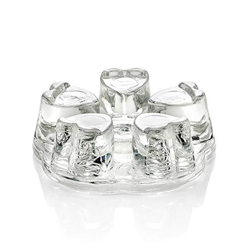 TEA SOUL 15 x 15 x 5.5 cm Glass Candle Warmer Stand, White