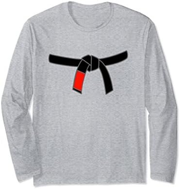 Unisex Brazilian Jiu Jitsu (BJJ) Black Belt Long Sleeve T-Shirt Large Heather Grey