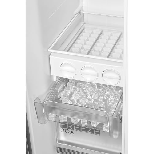 Midea 710L Gross & 510L Net Side By Side 2 Door Refrigerator, Frost Free Fridge Freezer With Humidity Control, Electronic Touch Screen, Inverter Quattro, Adjustable Door Racks, Silver MDRS710FIE46AED