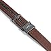 SlideBelts Top Grain Leather Ratchet Belt (Walnut with Gunmetal Buckle, Up to 48