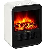 PuraFlame Clara 9" Mini Portable Electric Stove Heater, 1250W, White
